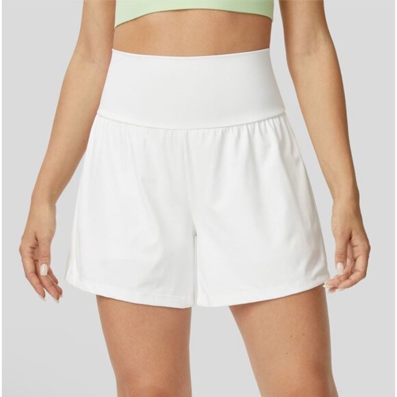 Halara Yoga Shorts Super High Waisted Sz Small Womens White Pockets - Picture 5 of 10